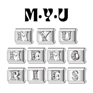 Charm Chữ Đá Bạc | ITALIAN CHARM